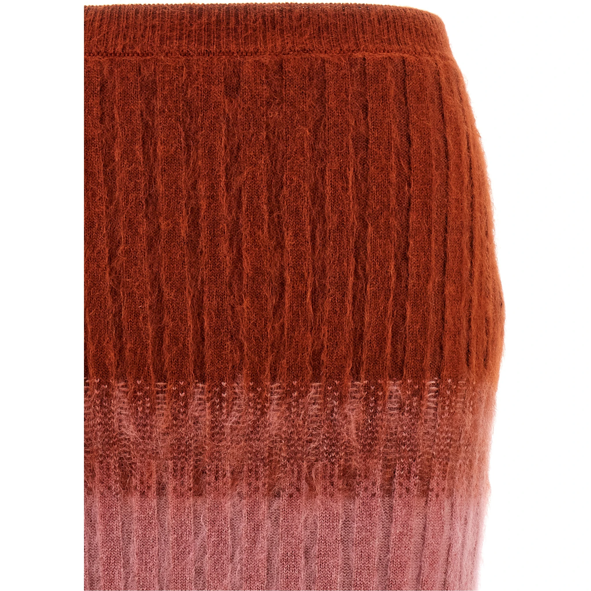 Multicolor Wool Midi Skirt