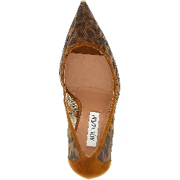 Brown Textile High Heel Pumps