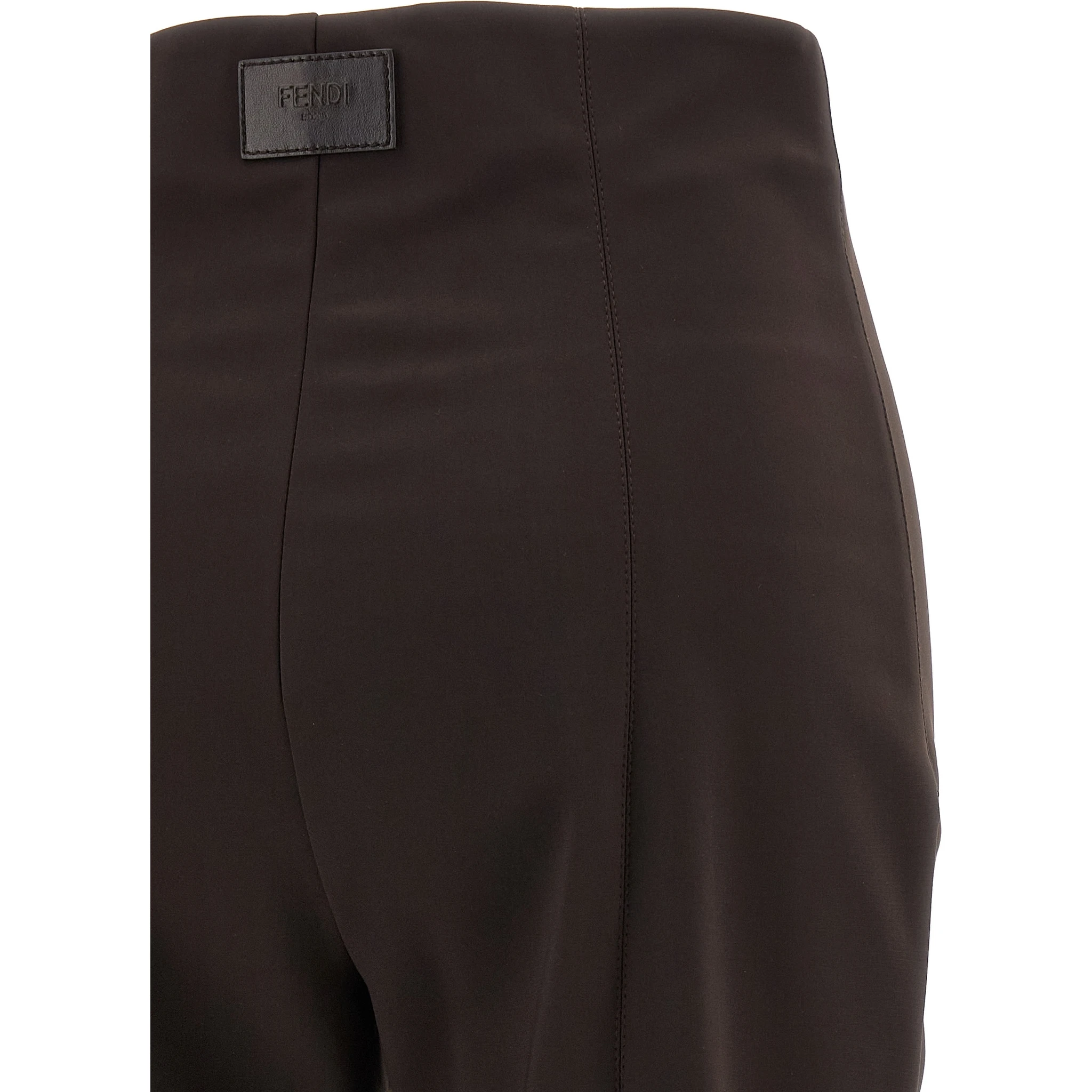 Brown Polyamide Athletic Pants