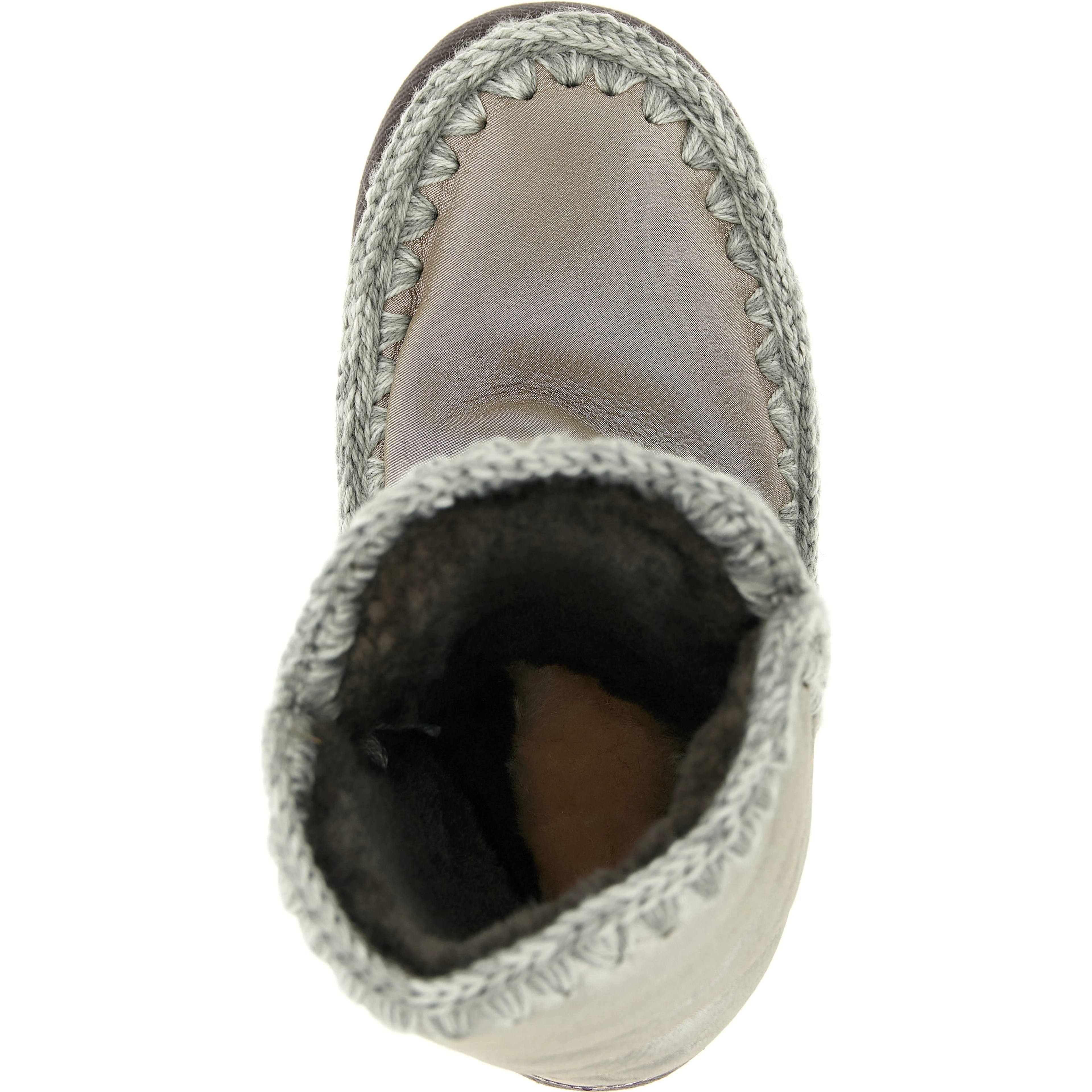 Silver Lambskin Ankle Boots