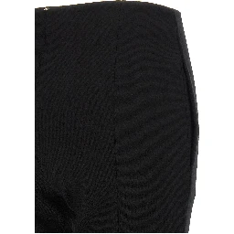 Black Viscose Casual Pants