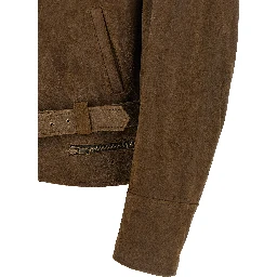 Brown Calfskin Leather Jacket