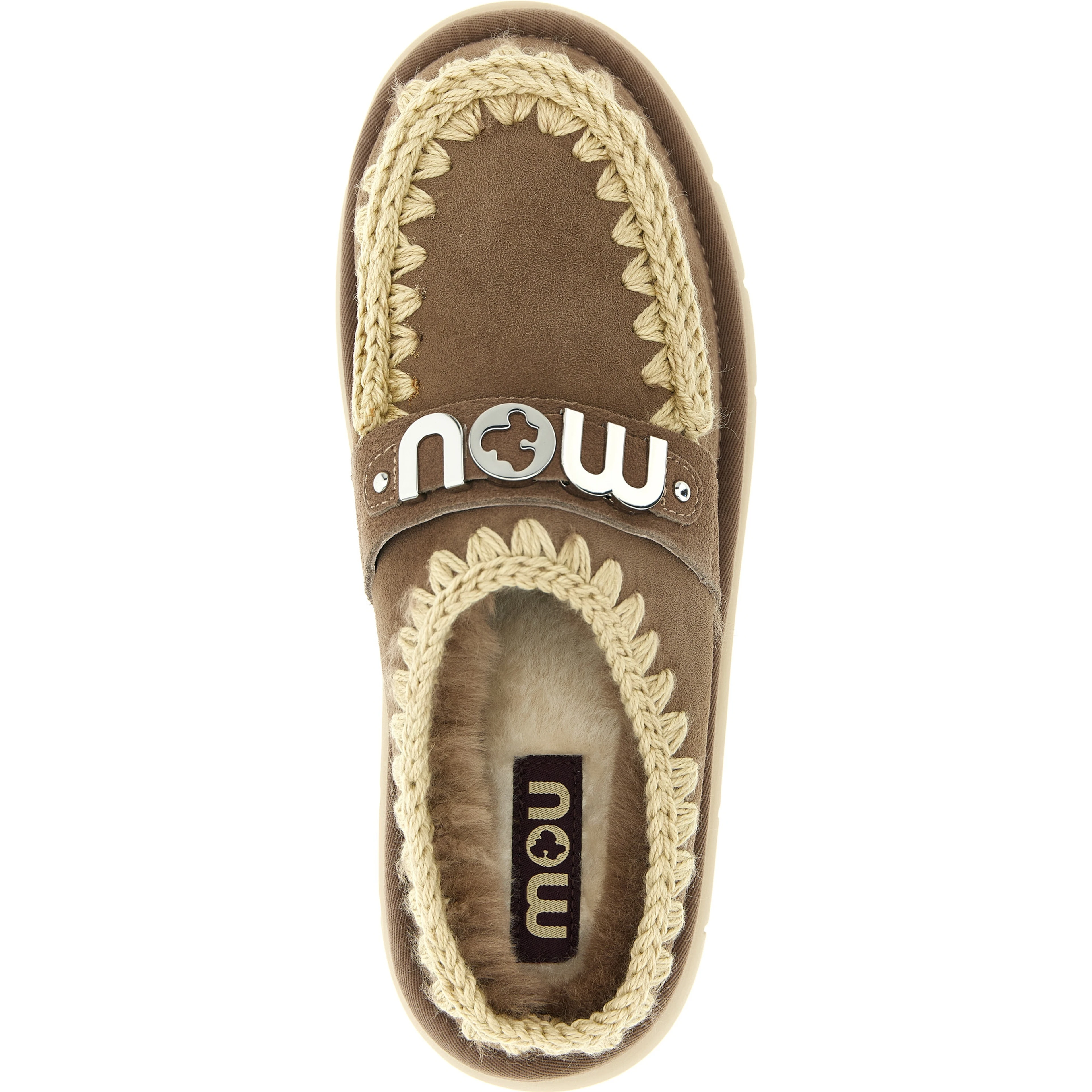 Brown Lambskin Clogs