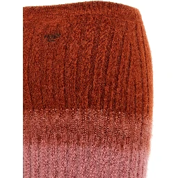 Multicolor Wool Midi Skirt