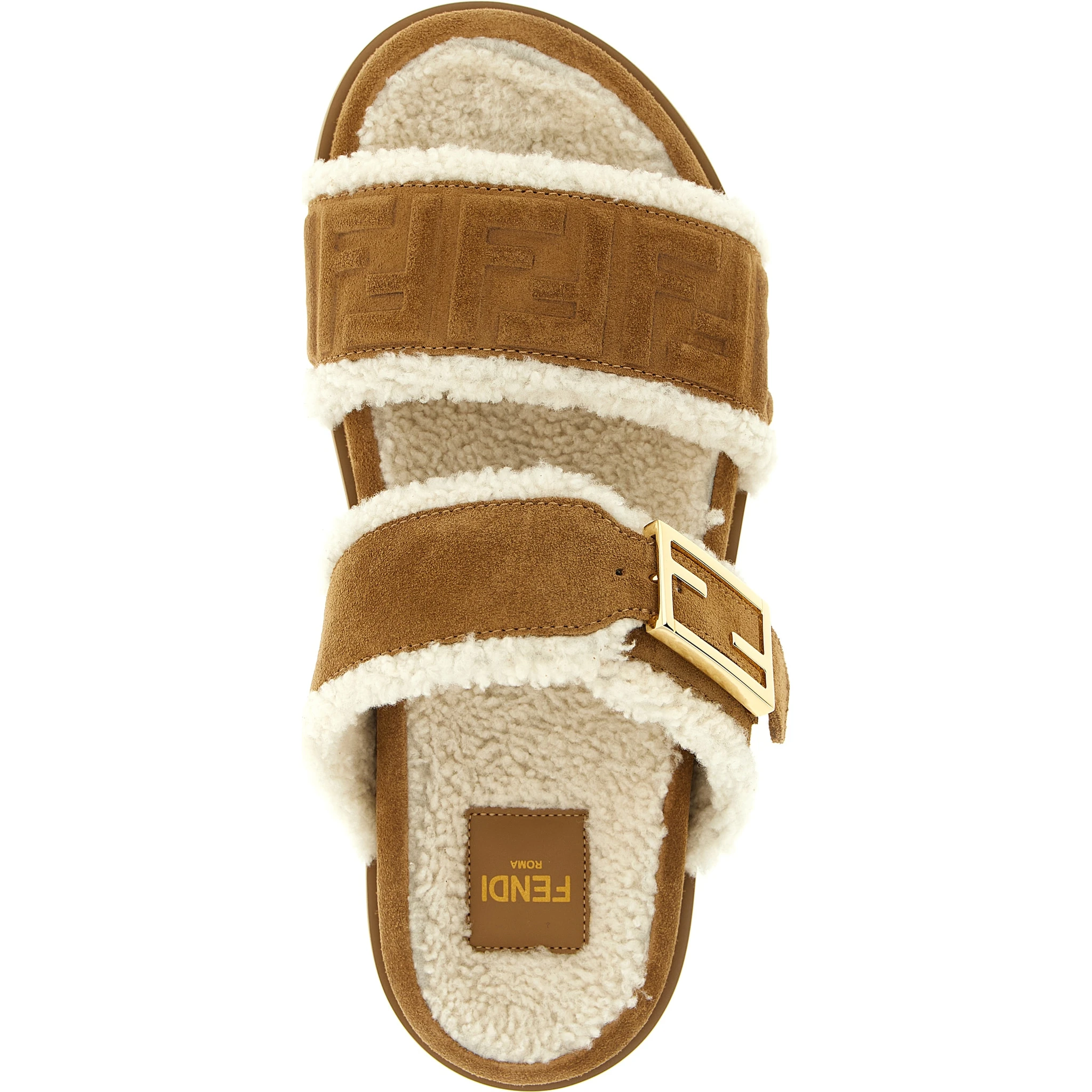 Beige Calfskin Slides
