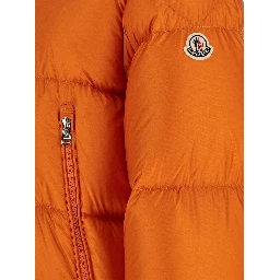 Orange Polyamide Full-Length Jacket