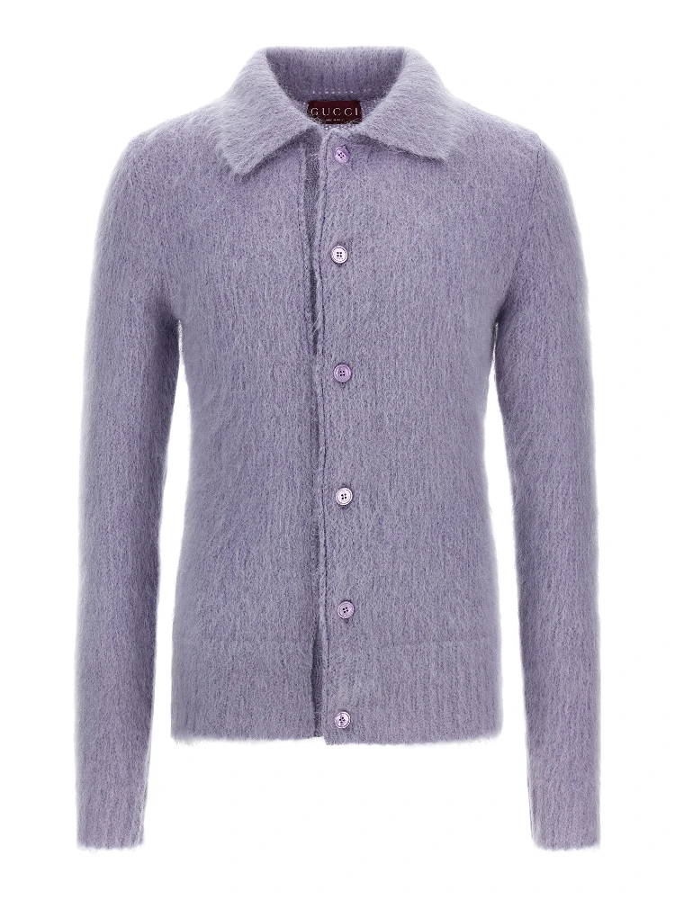 Purple Wool Cardigan