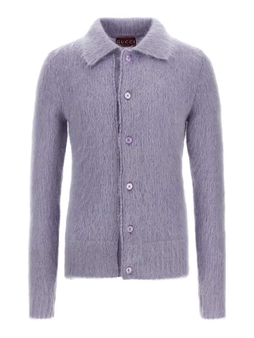 Purple Wool Cardigan