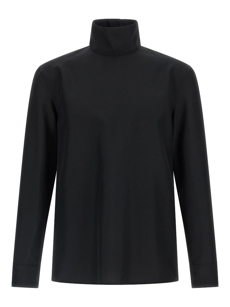 Black Polyester Blouse