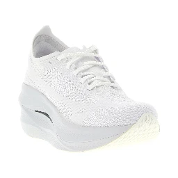 White Synthetic Athletic Sneakers