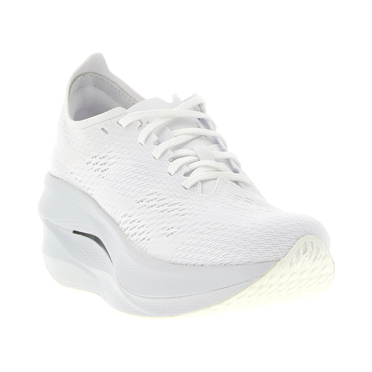 White Synthetic Athletic Sneakers