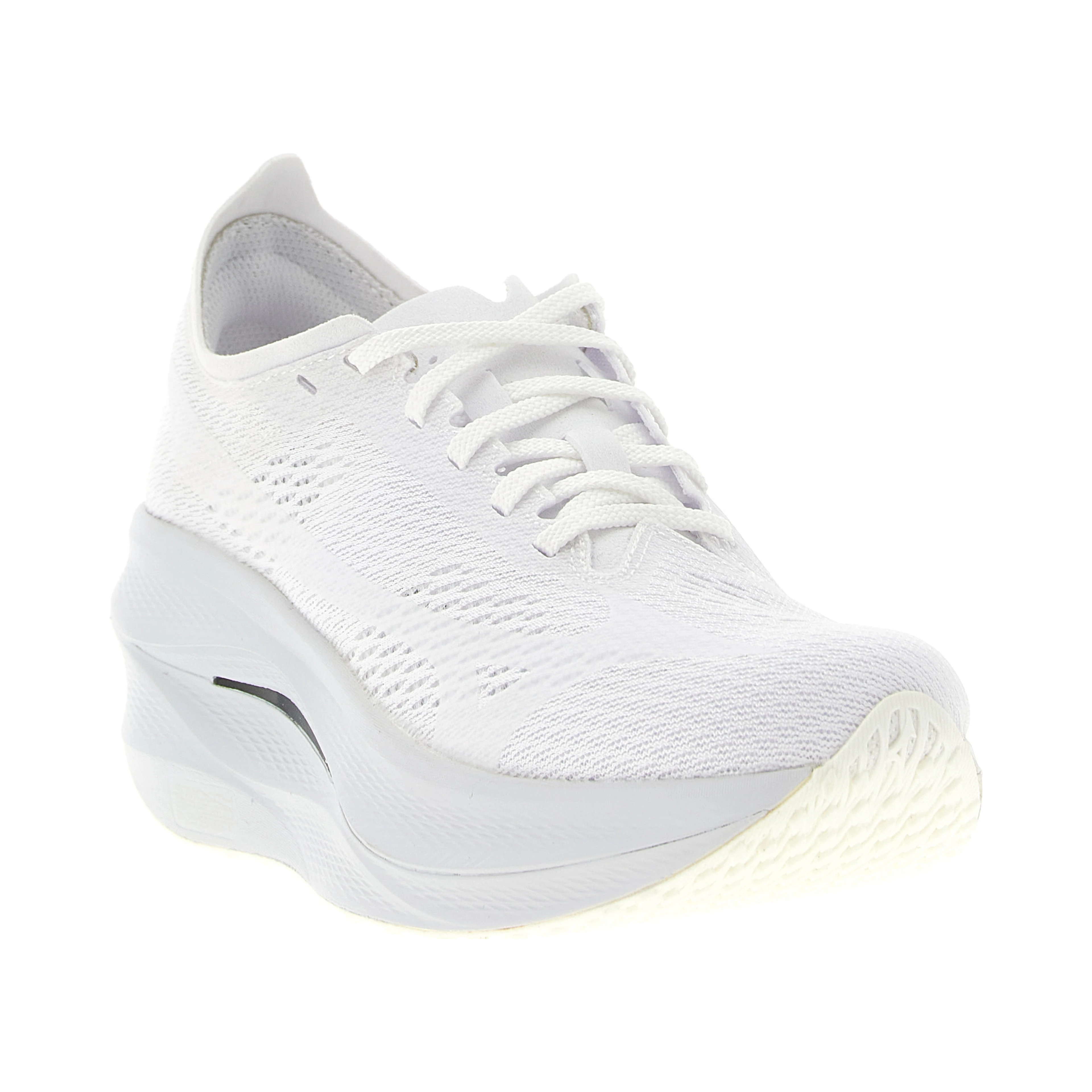 White Synthetic Athletic Sneakers