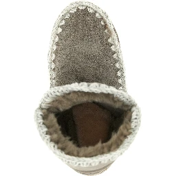 Gray Lambskin Ankle Boots