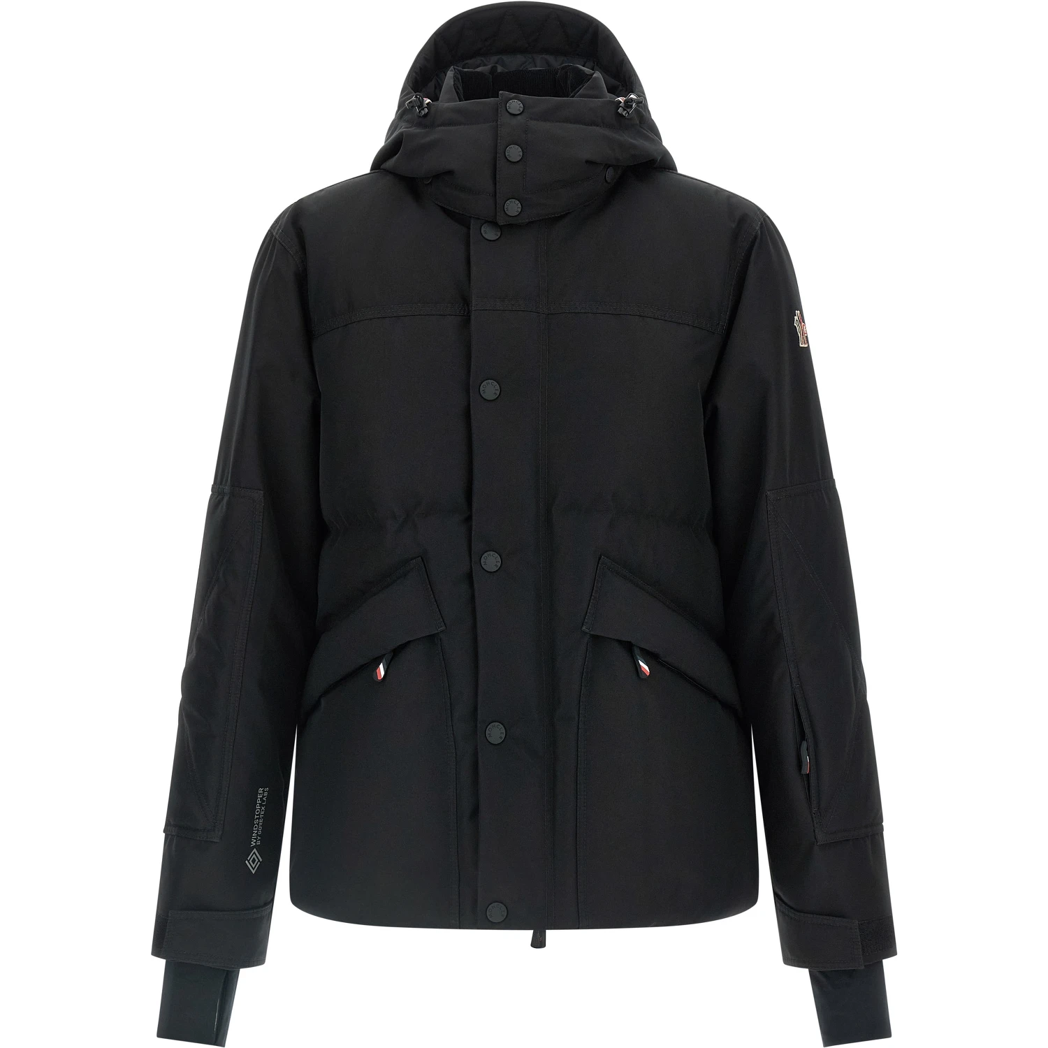 Black Polyester Shell Jacket
