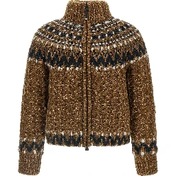 Brown Wool Full-Length Jacket
