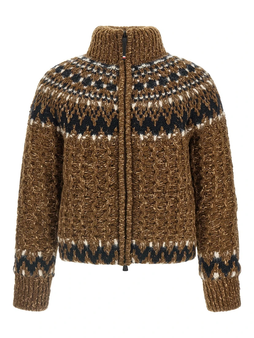 Brown Wool Full-Length Jacket