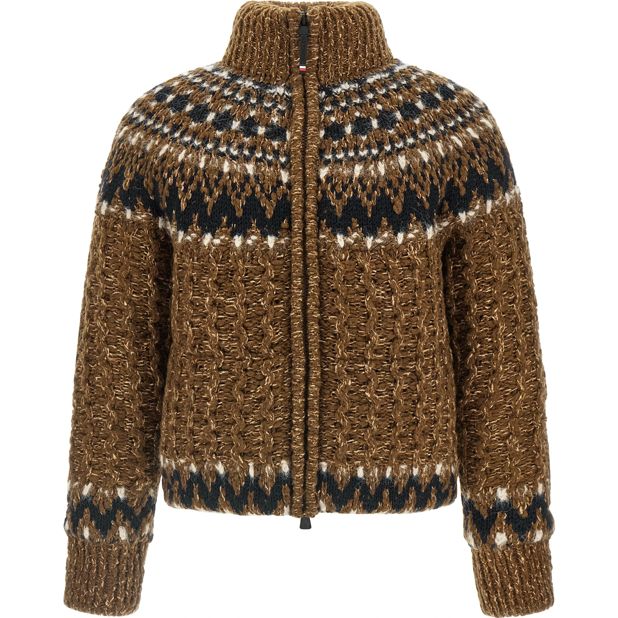 Brown Wool Full-Length Jacket
