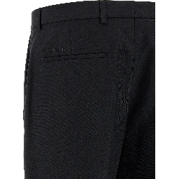 Black Polyester Dress Pants