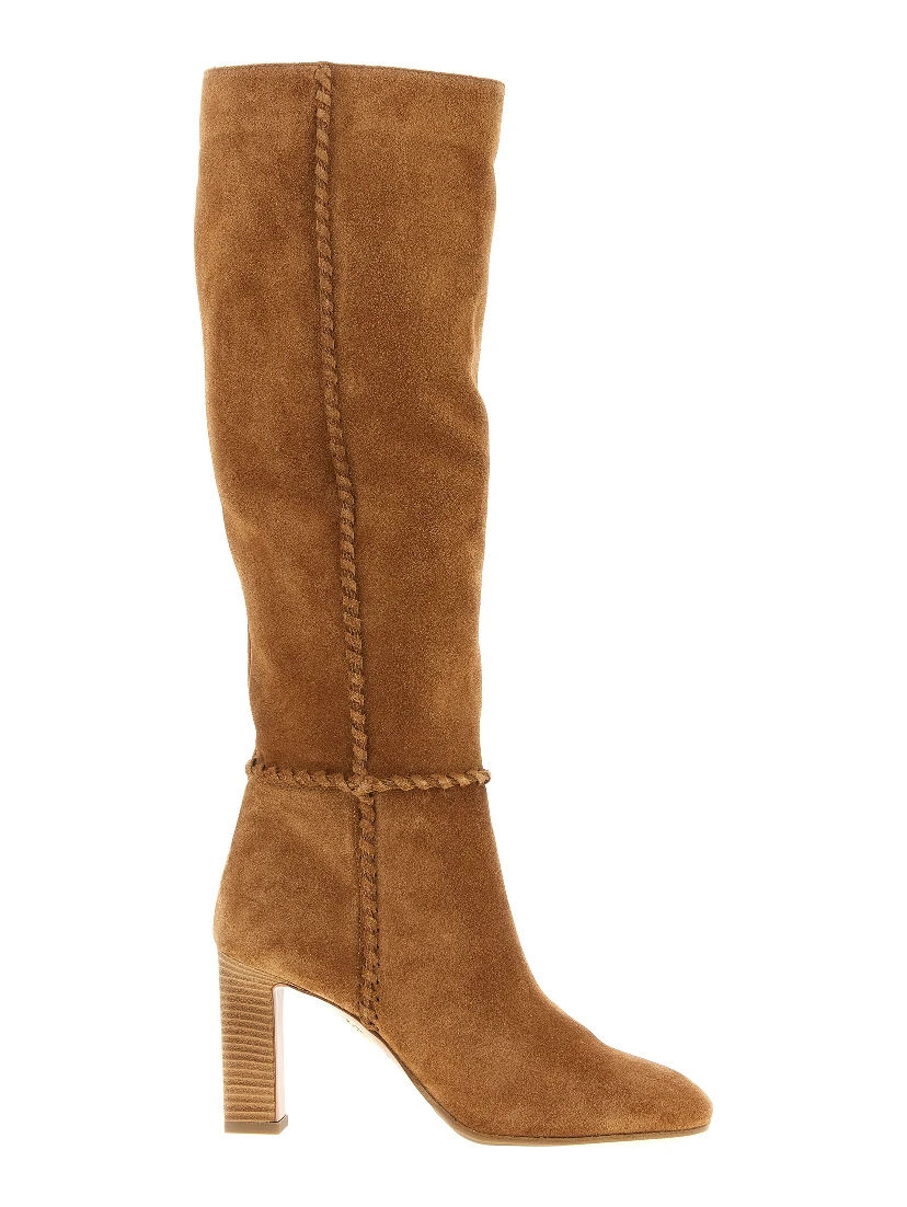 Beige Calfskin Over The Knee