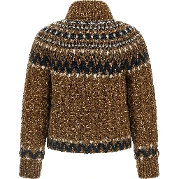 Brown Wool Full-Length Jacket