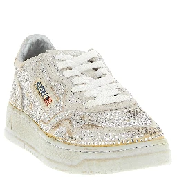 Beige Cowhide Chunky Sneakers