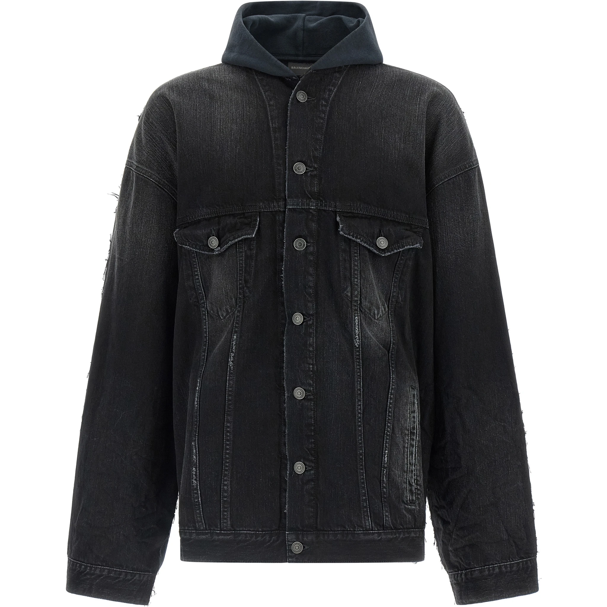 Black Cotton Denim Jacket