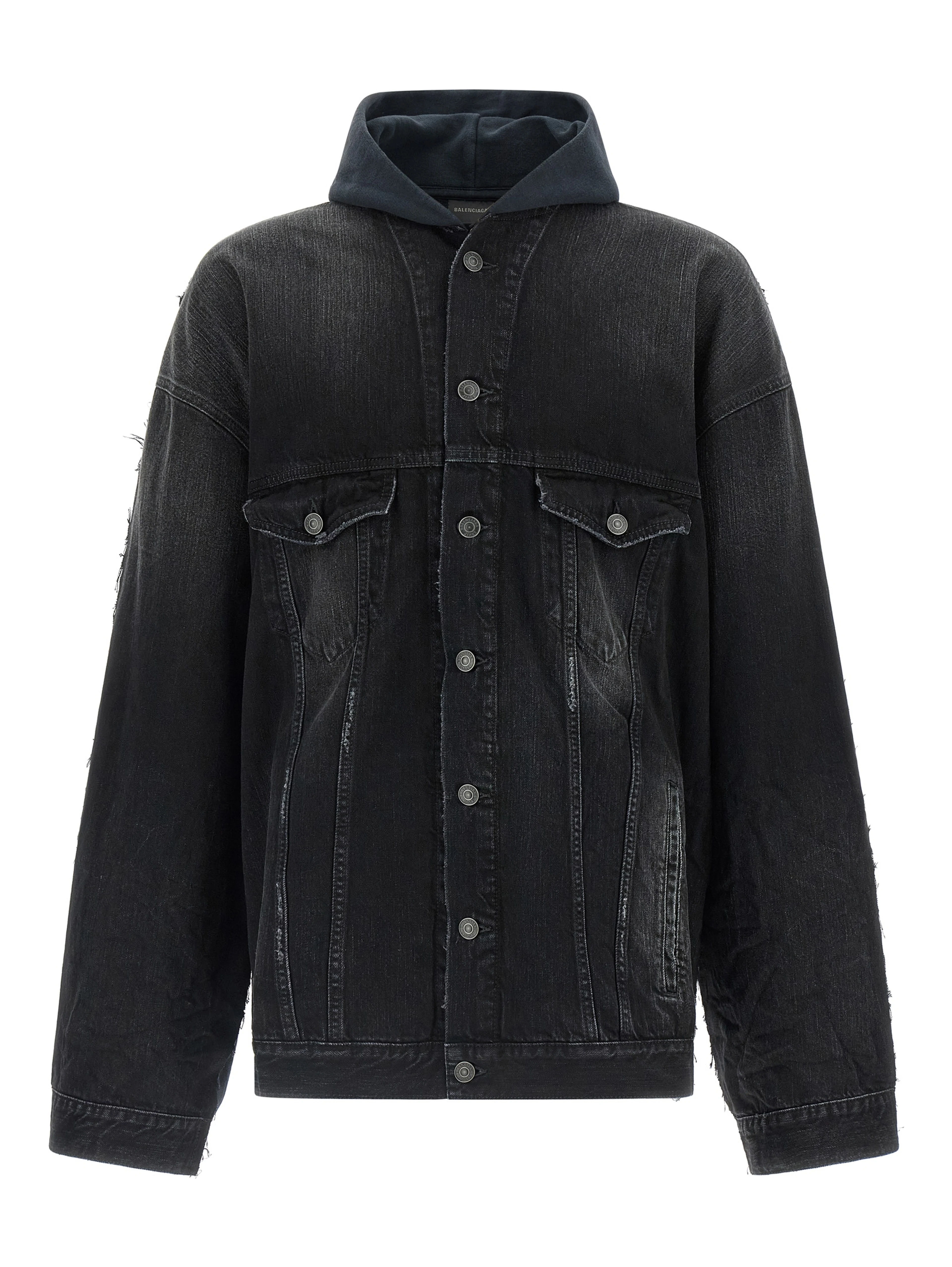 Black Cotton Denim Jacket