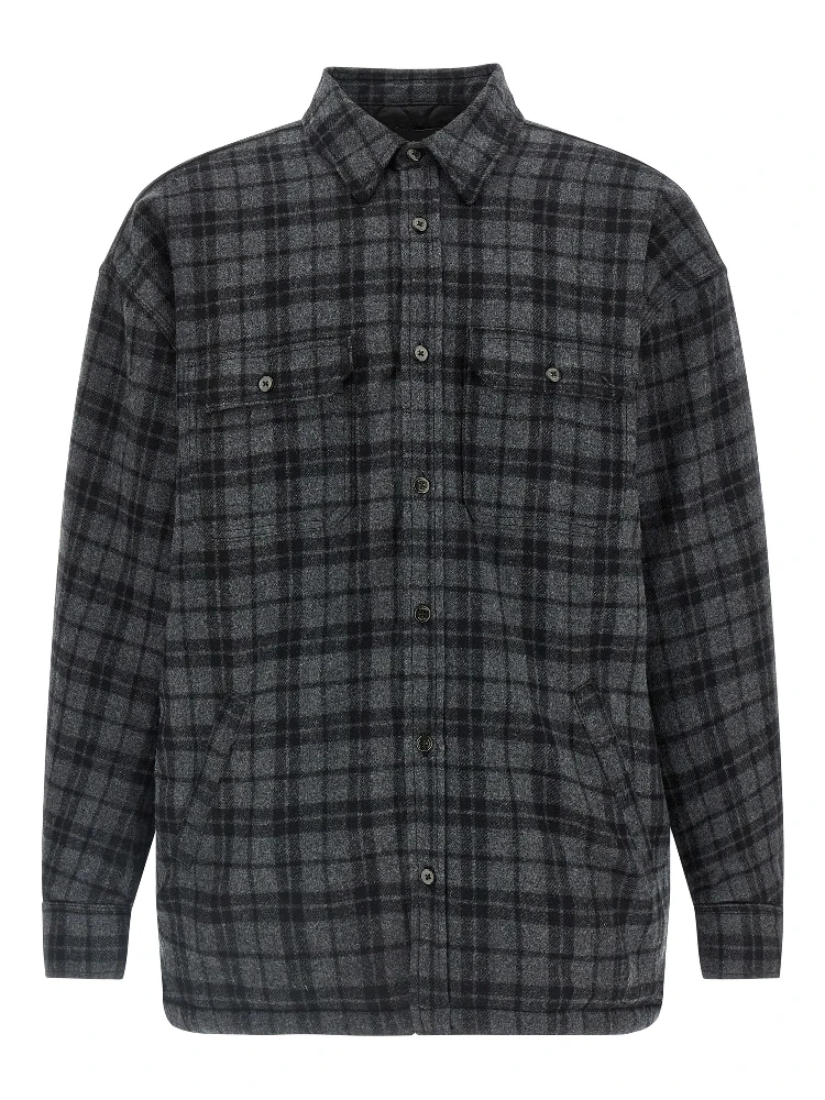Gray Wool Full-Length Jacket
