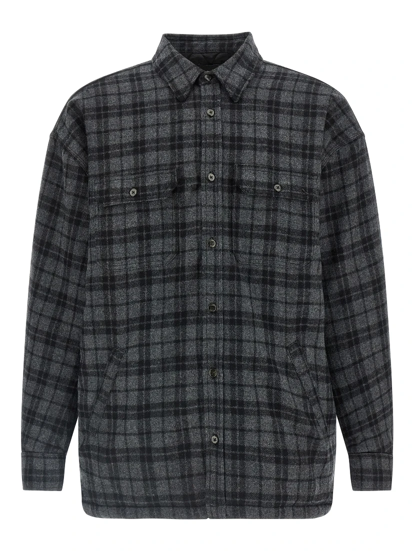 Gray Wool Full-Length Jacket