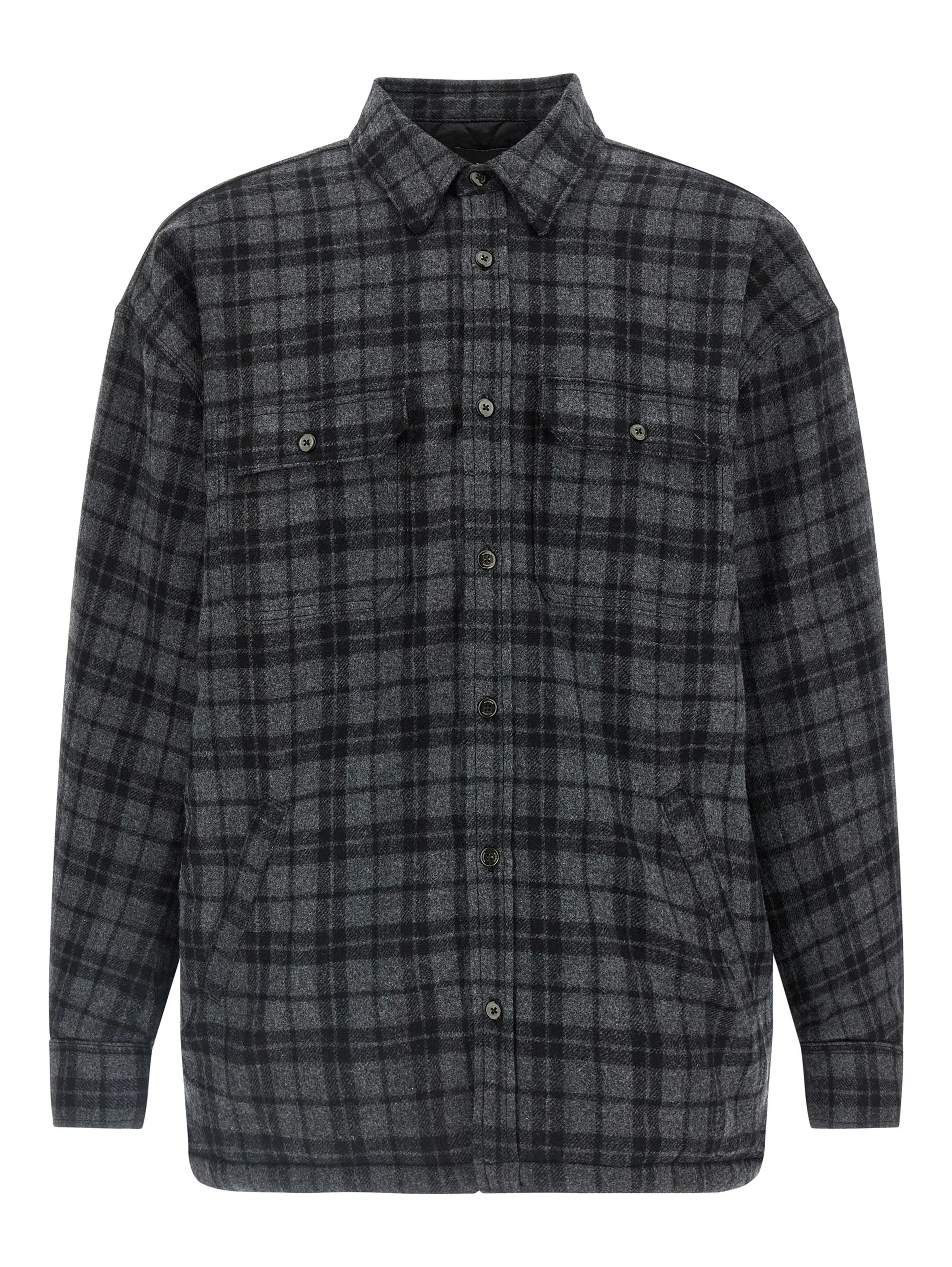 Gray Wool Full-Length Jacket