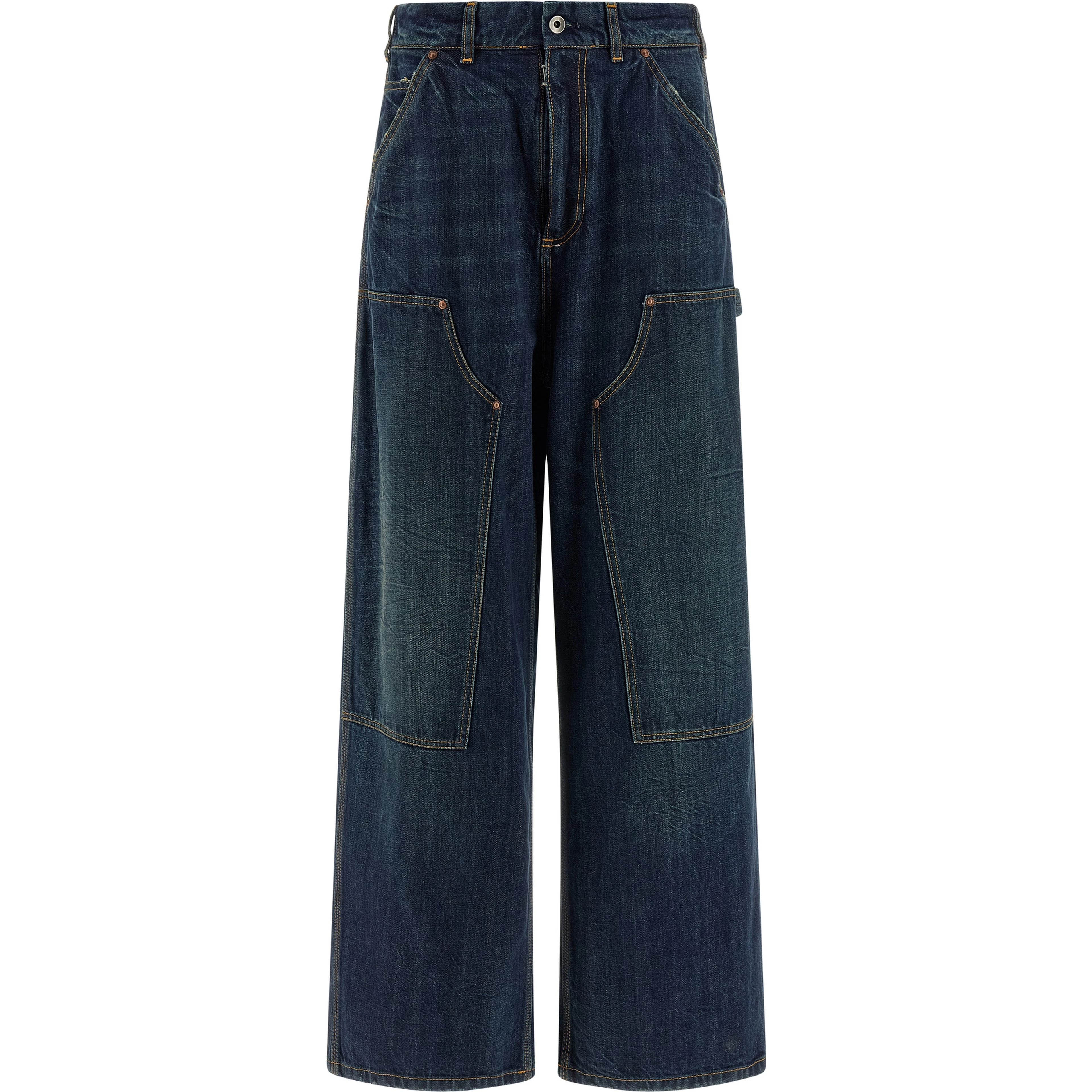 Blue Cotton Relaxed Fit Jeans