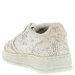Beige Cowhide Chunky Sneakers
