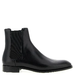 Black Calfskin Chelsea Boots