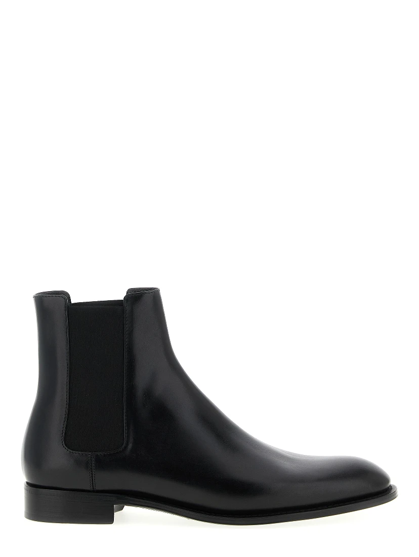 Black Calfskin Chelsea Boots