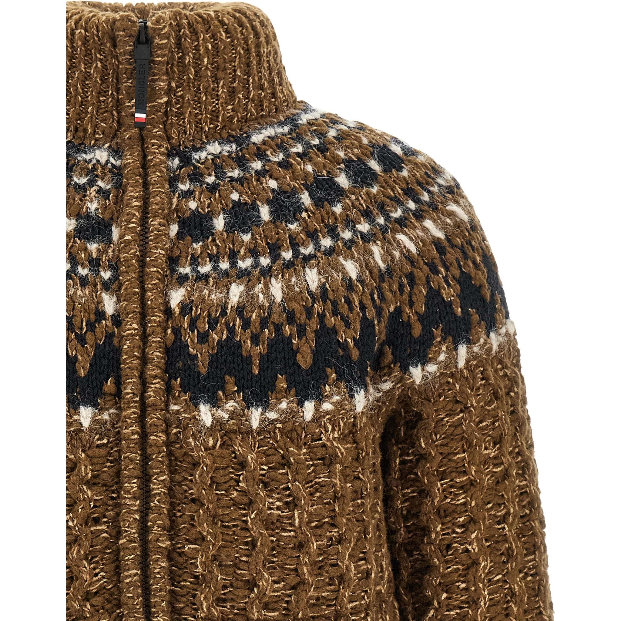 Brown Wool Full-Length Jacket