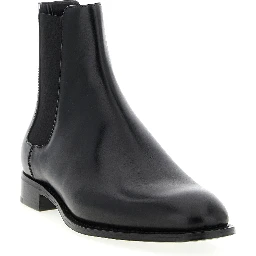 Black Calfskin Chelsea Boots