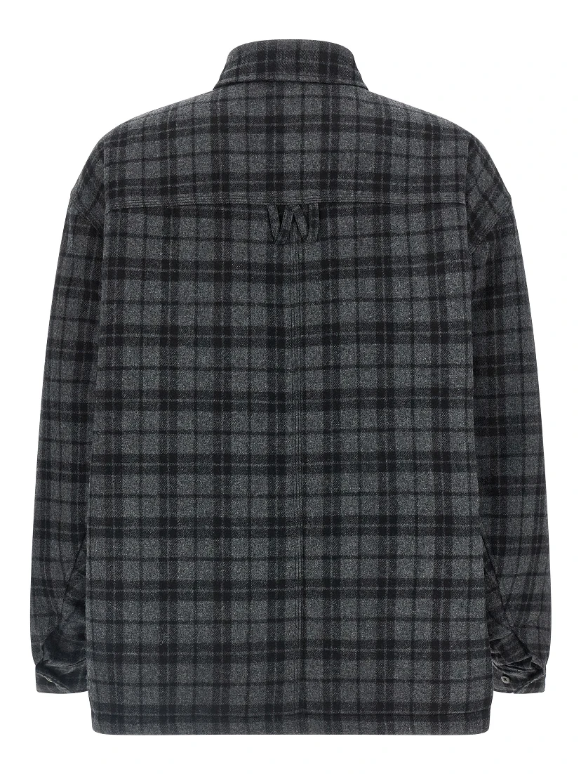 Gray Wool Full-Length Jacket