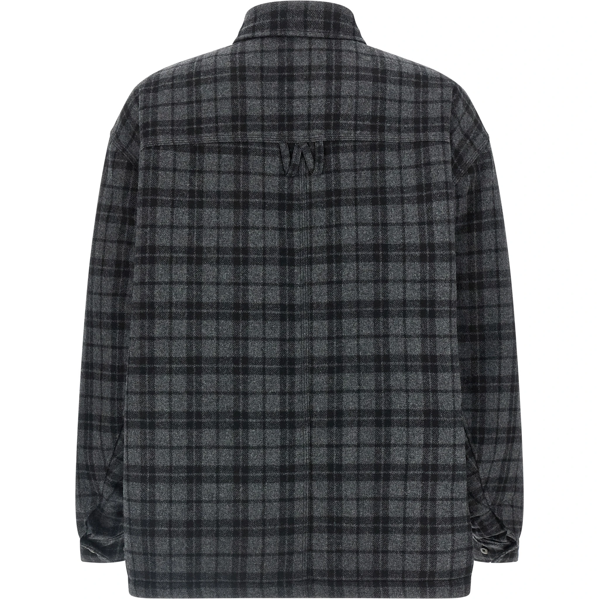 Gray Wool Full-Length Jacket