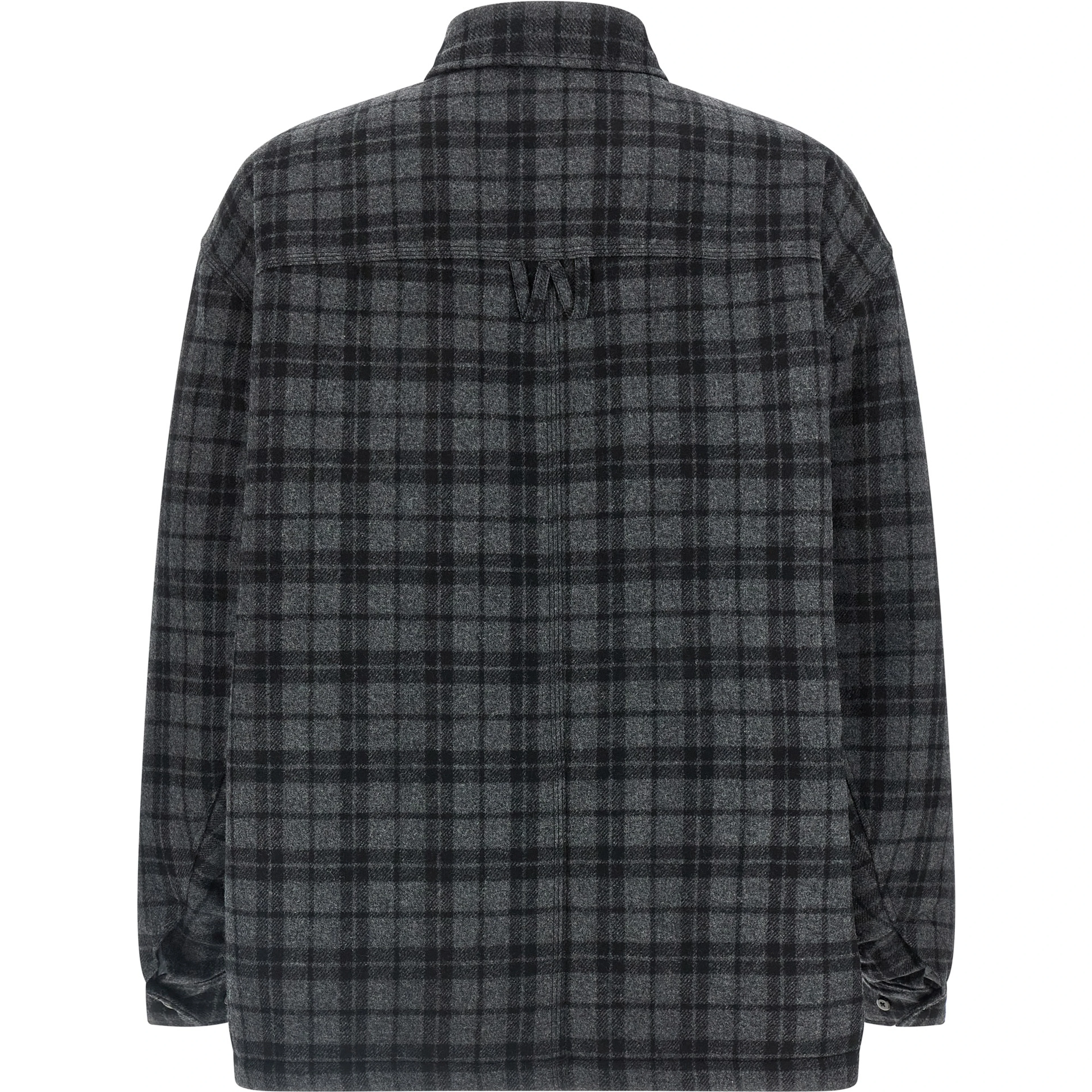 Gray Wool Full-Length Jacket