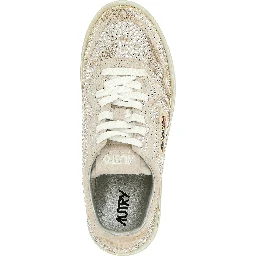 Beige Cowhide Chunky Sneakers