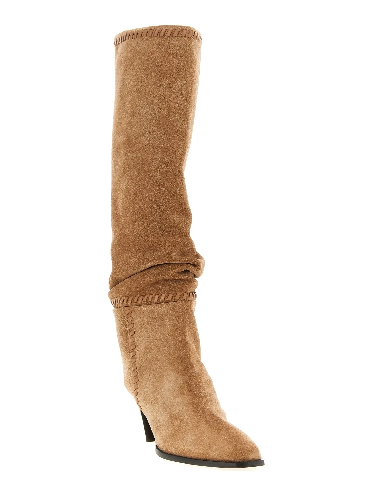 Beige Leather Over The Knee alternative