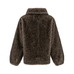 Brown Polyamide Full-Length Jacket