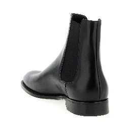 Black Calfskin Chelsea Boots