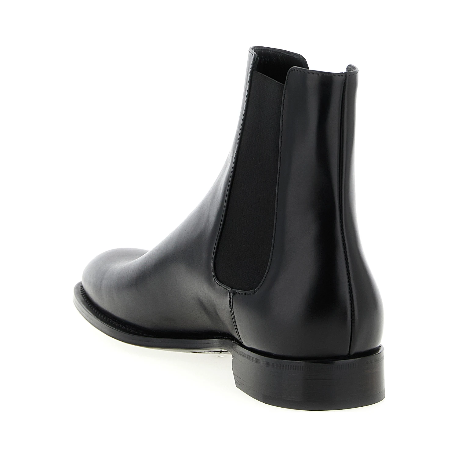 Black Calfskin Chelsea Boots