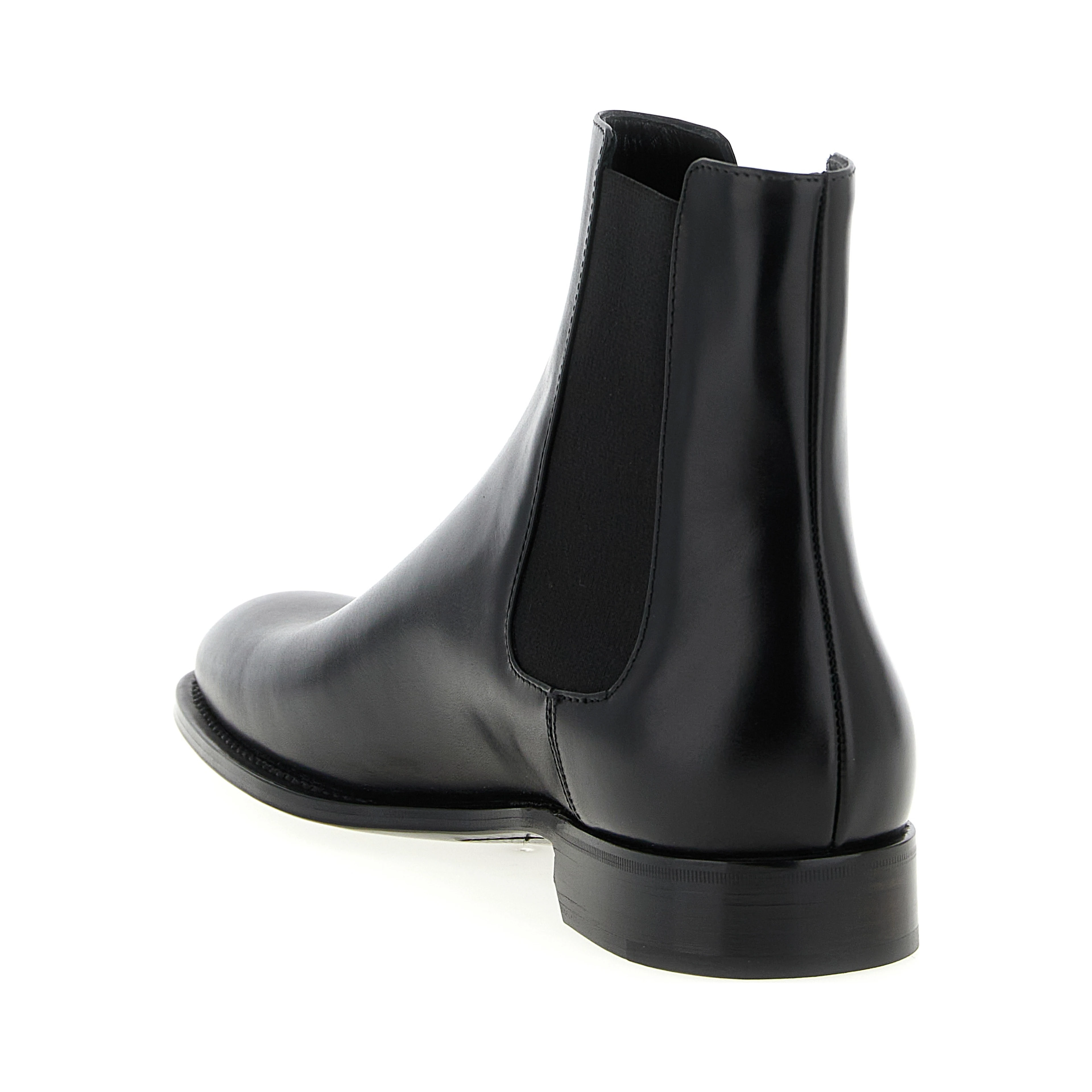 Black Calfskin Chelsea Boots