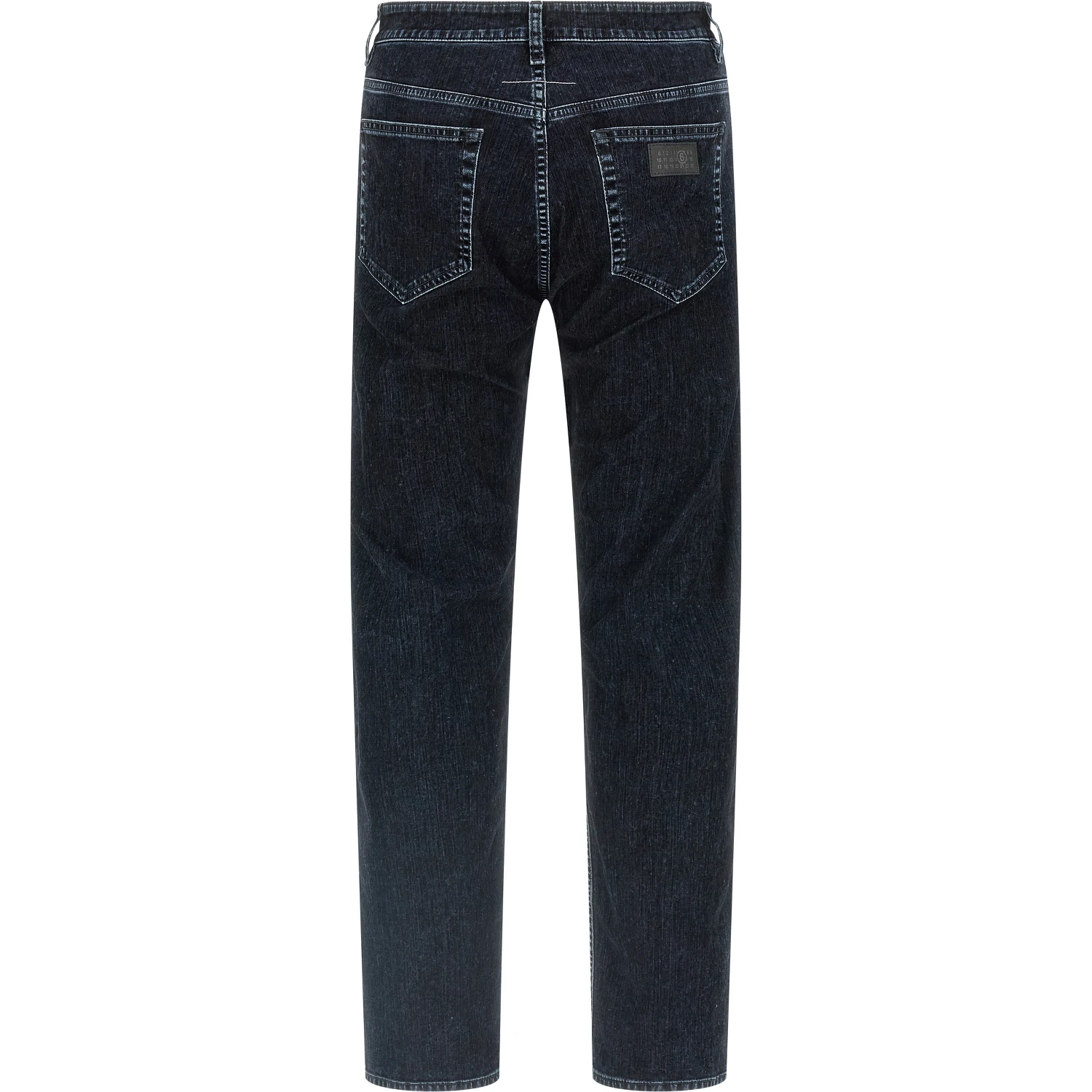 Black Cotton Straight-Leg Jeans