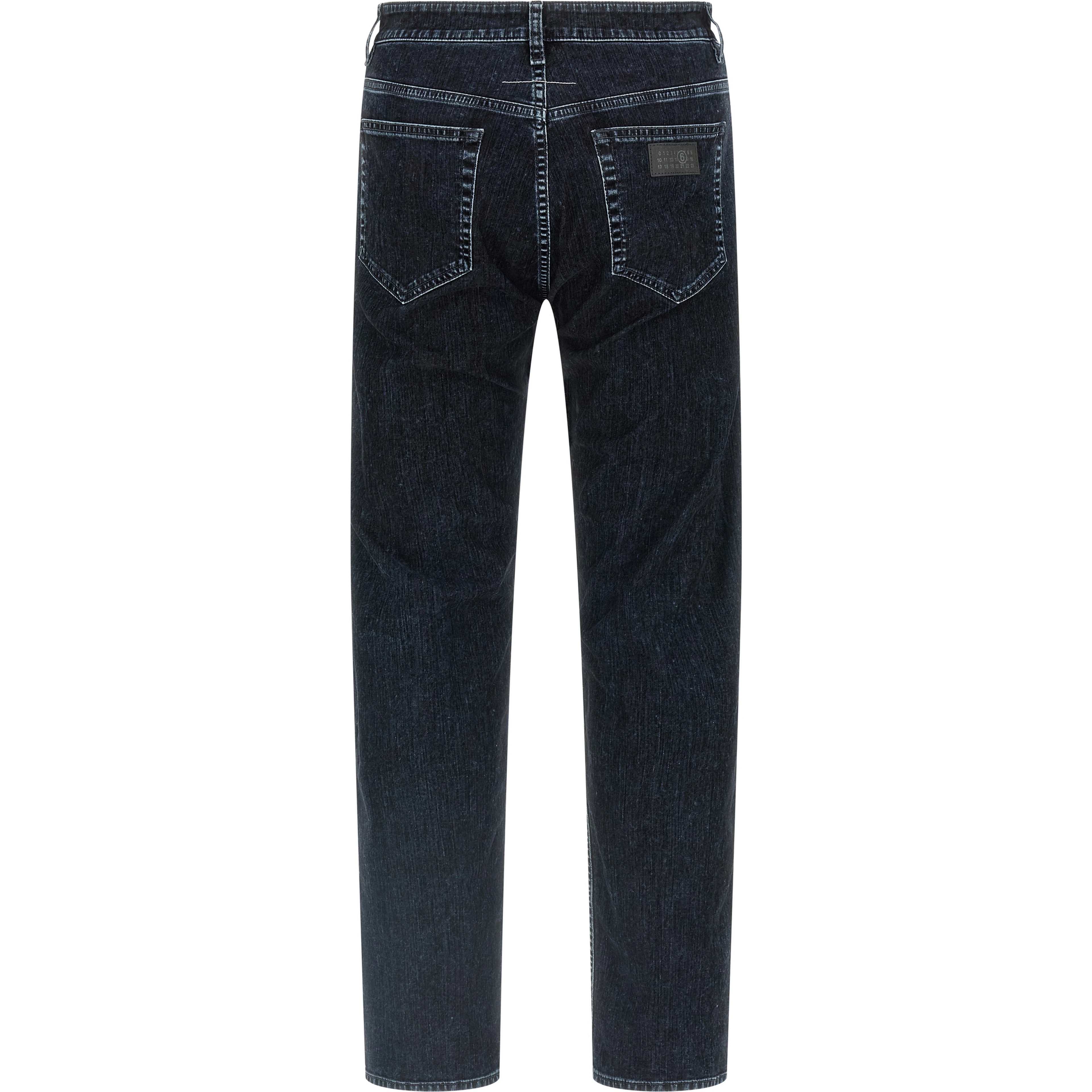 Black Cotton Straight-Leg Jeans