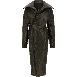 Black Lamb Leather Coat