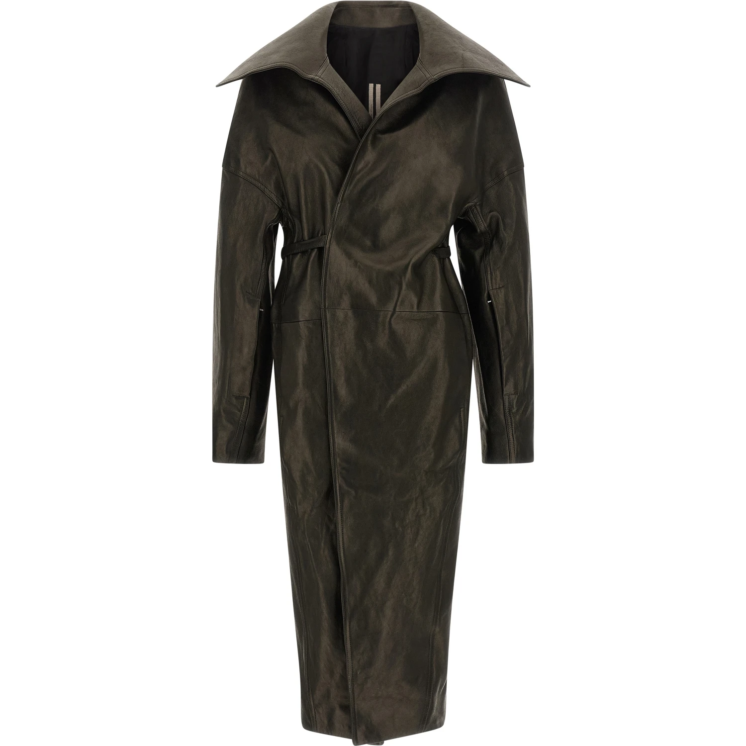 Black Lamb Leather Coat