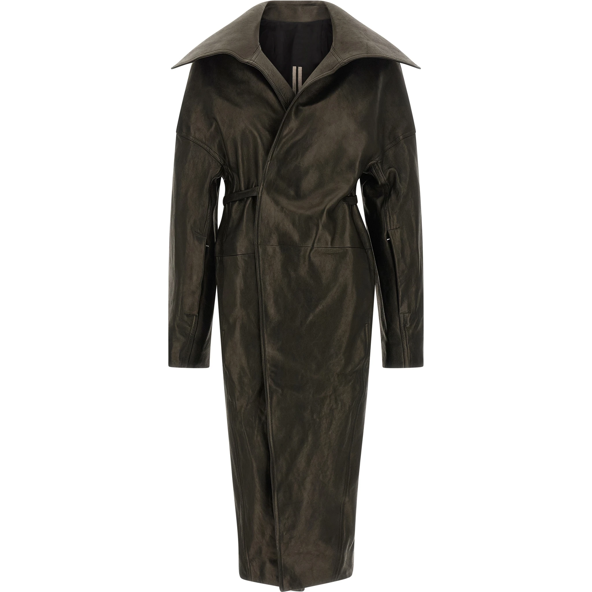 Black Lamb Leather Coat